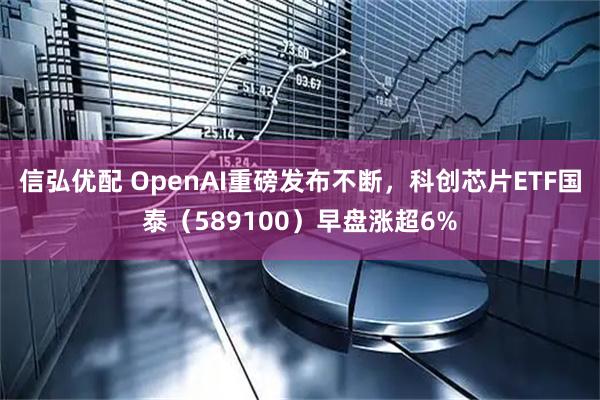 信弘优配 OpenAI重磅发布不断，科创芯片ETF国泰（589100）早盘涨超6%